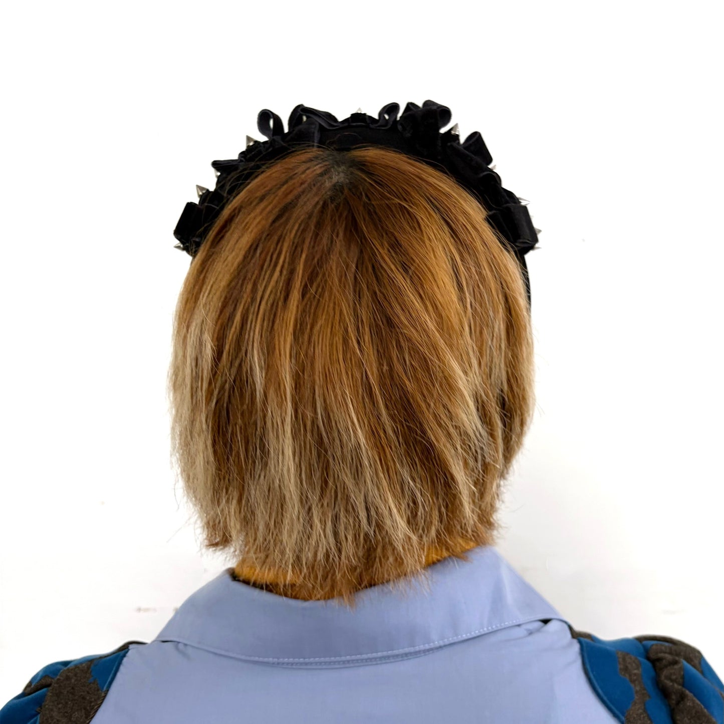 VELOURS RIBBON STUDS HEADBAND / BLACK / ベロアリボンスタッズヘアバンド