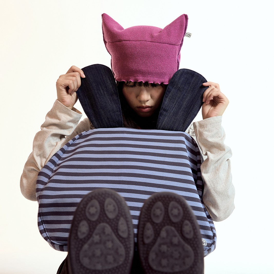 RAW EDGE CAT BEANIE / BROWN / 切りっぱなしキャットビーニー