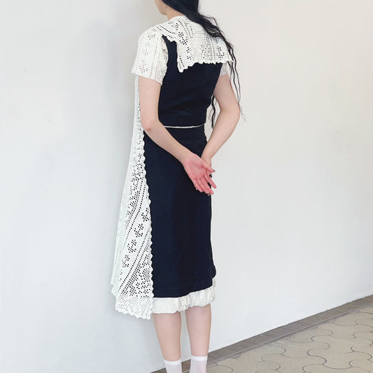 crochet one piece / white / クロシェ編みワンピース