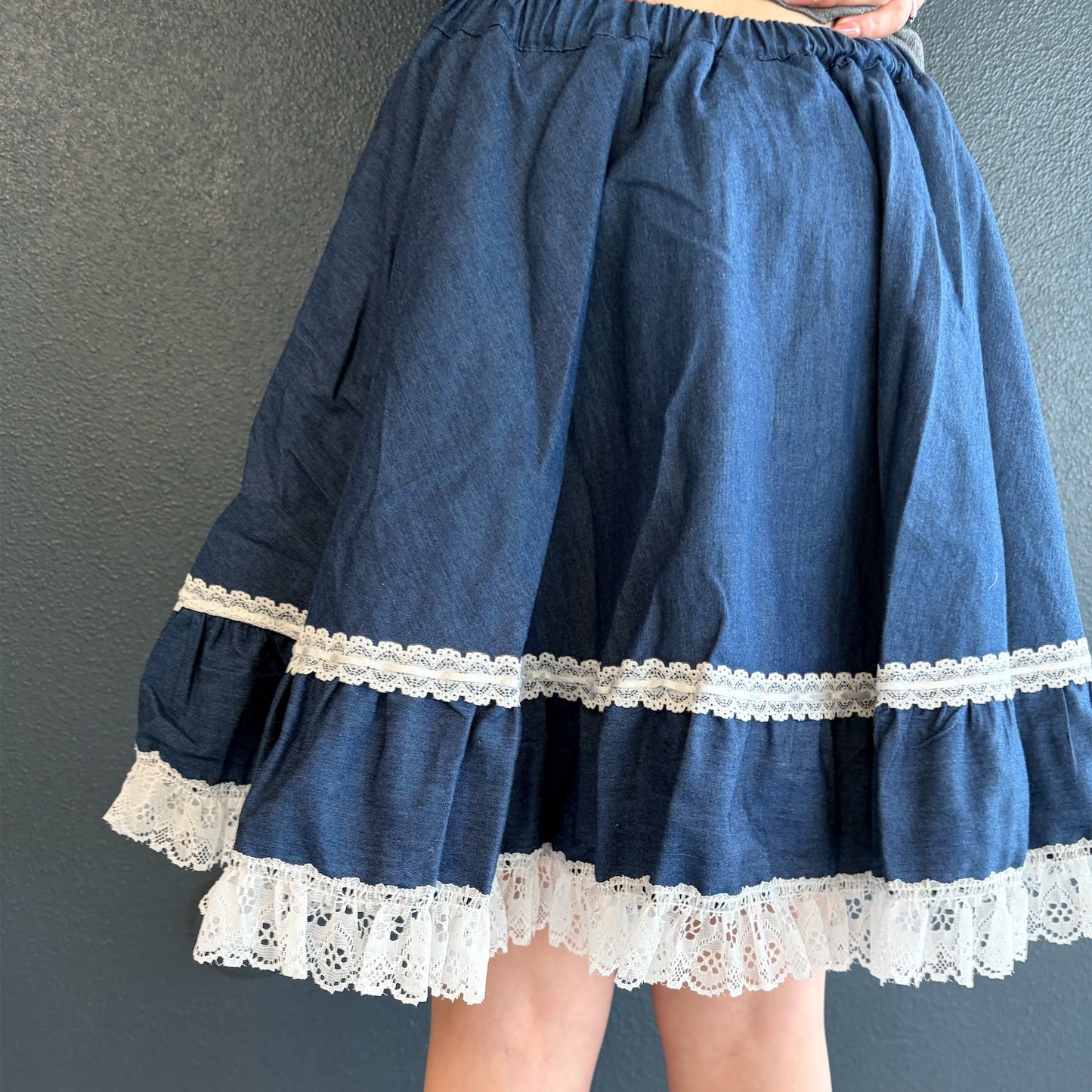 [F.E.E.S] denim ruffle skirt / denim / デニムラッフルスカート