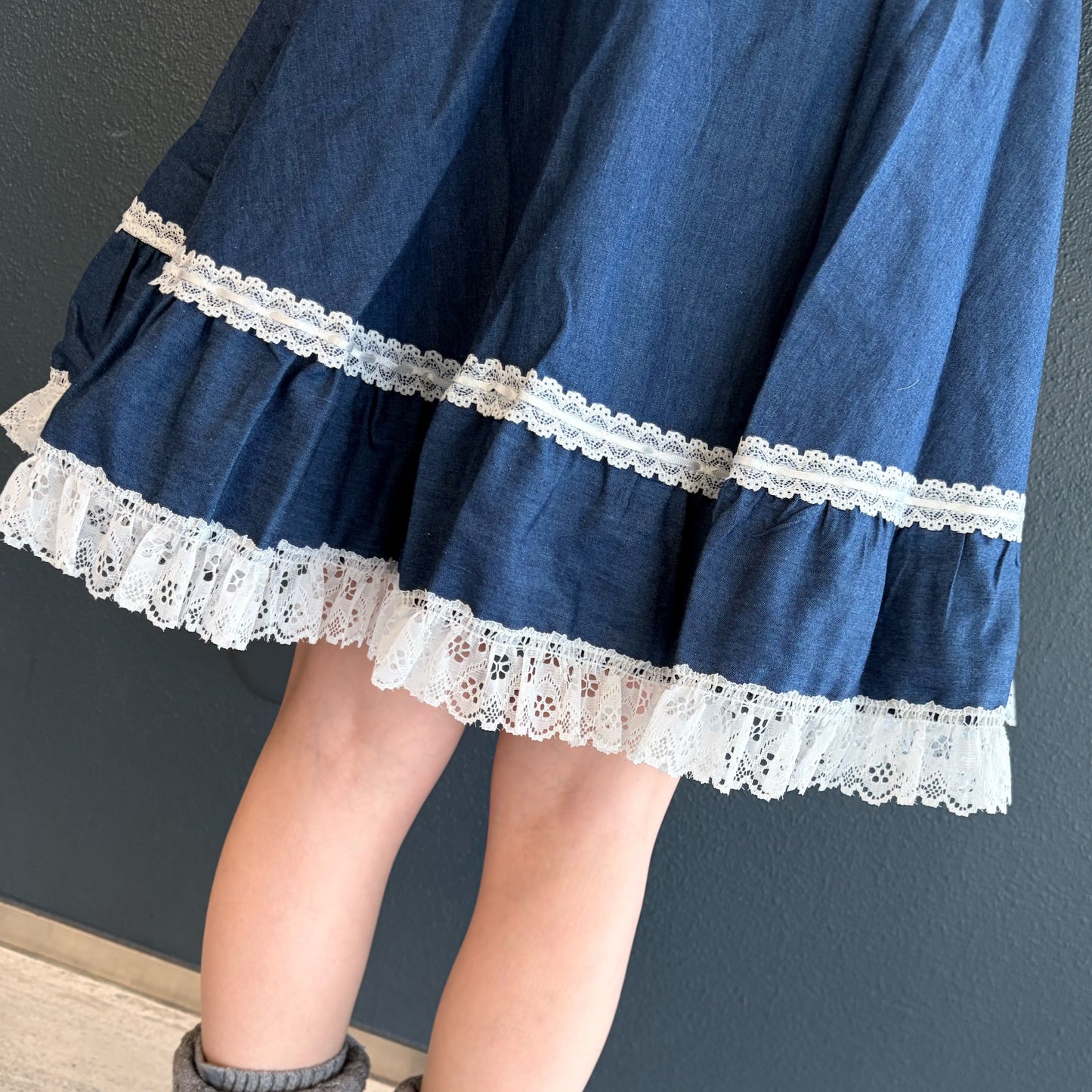 [F.E.E.S] denim ruffle skirt / denim / デニムラッフルスカート