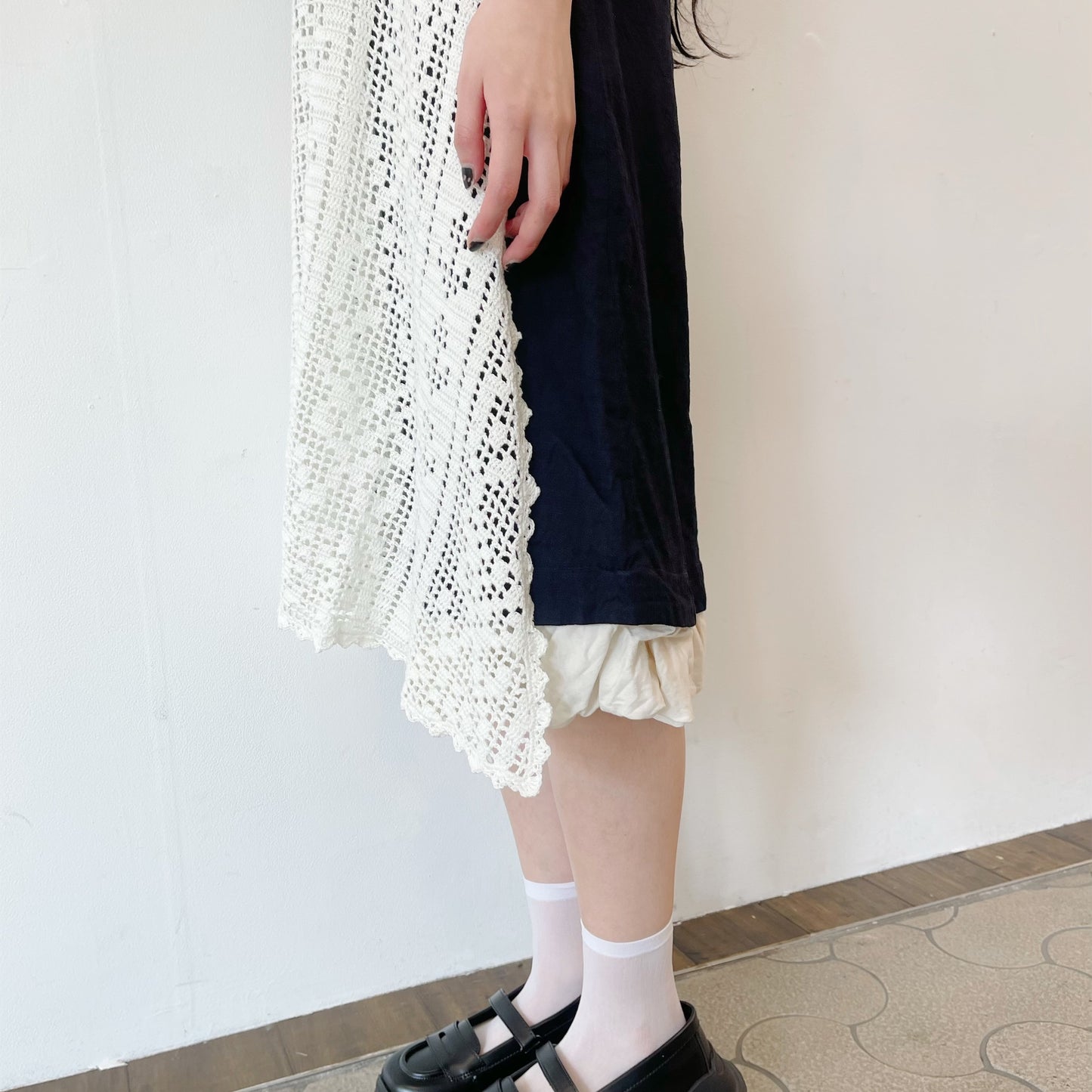 crochet one piece / white / クロシェ編みワンピース