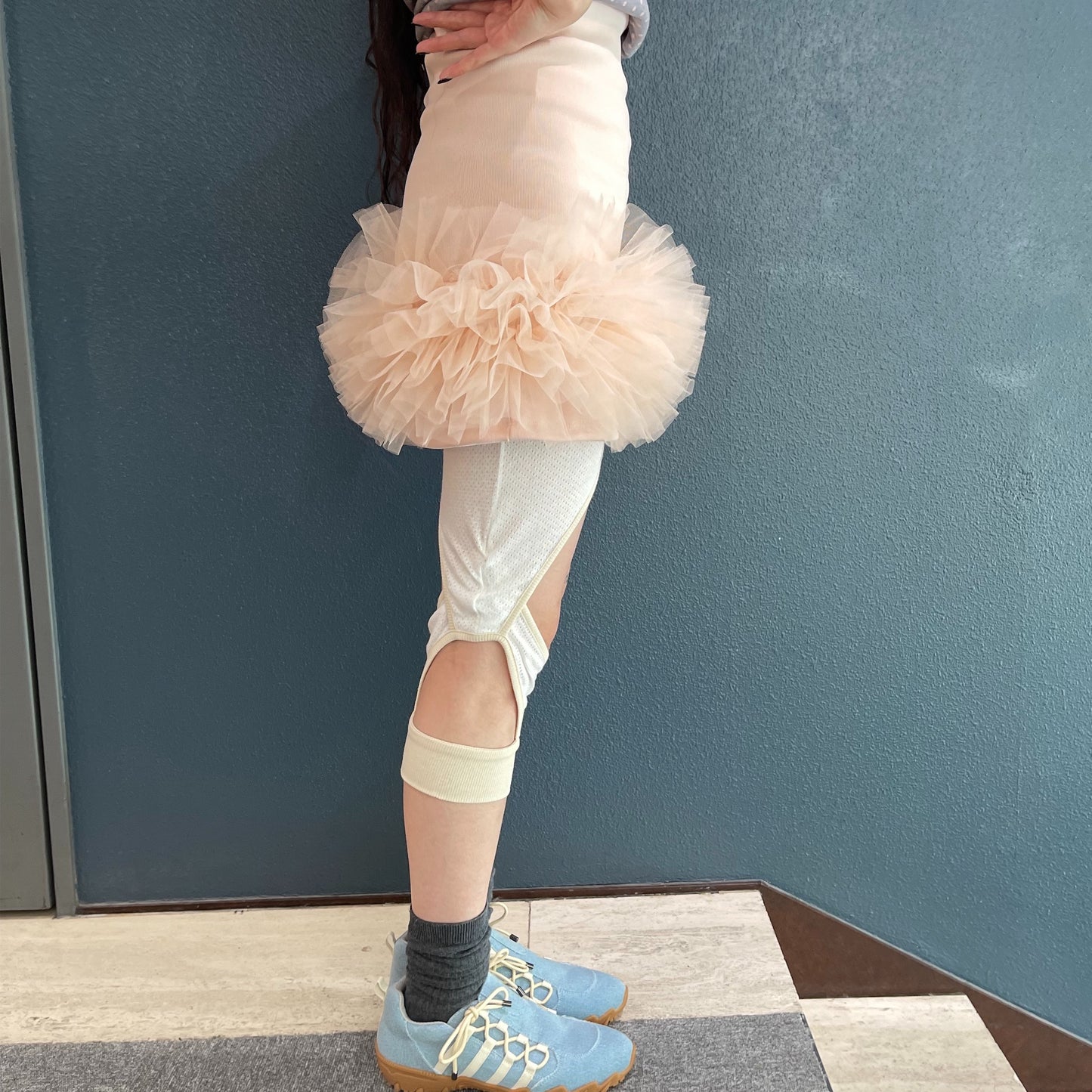 [fa.er.ie] jersey volume tulle skirt / coral / ジャージーボリュームチュールスカート