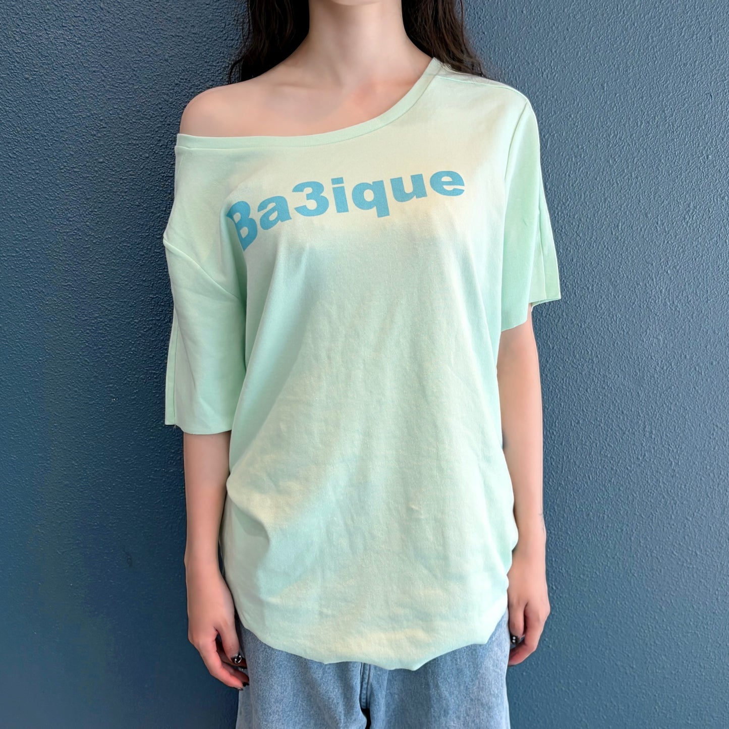 [fe.3] loose logo t-shirt / apple mint / ルーズロゴTシャツ