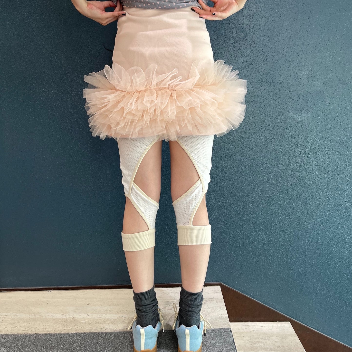 [fa.er.ie] jersey volume tulle skirt / coral / ジャージーボリュームチュールスカート