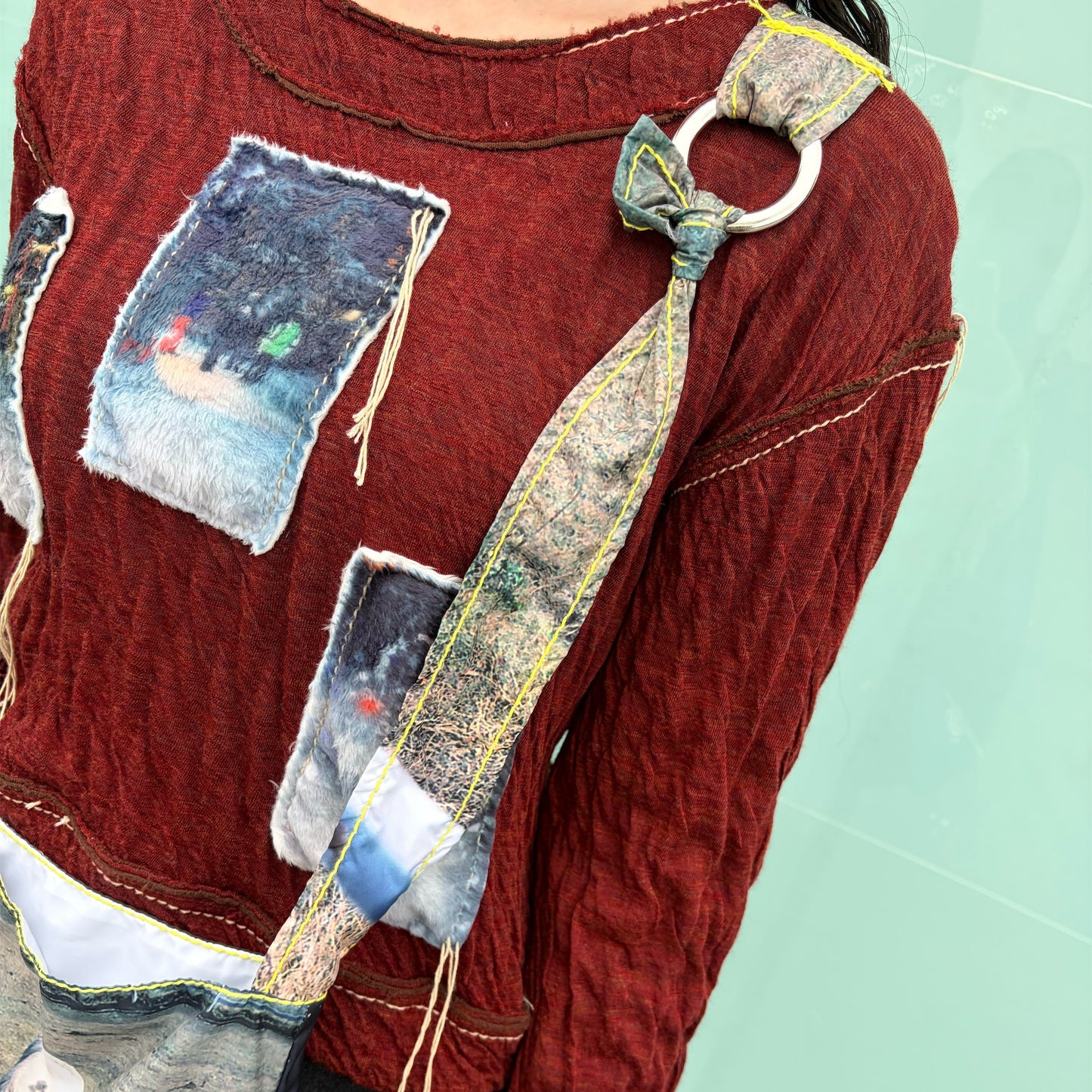taffeta print shoulder bag / sheep x cow / タフタプリントショルダーバッグ