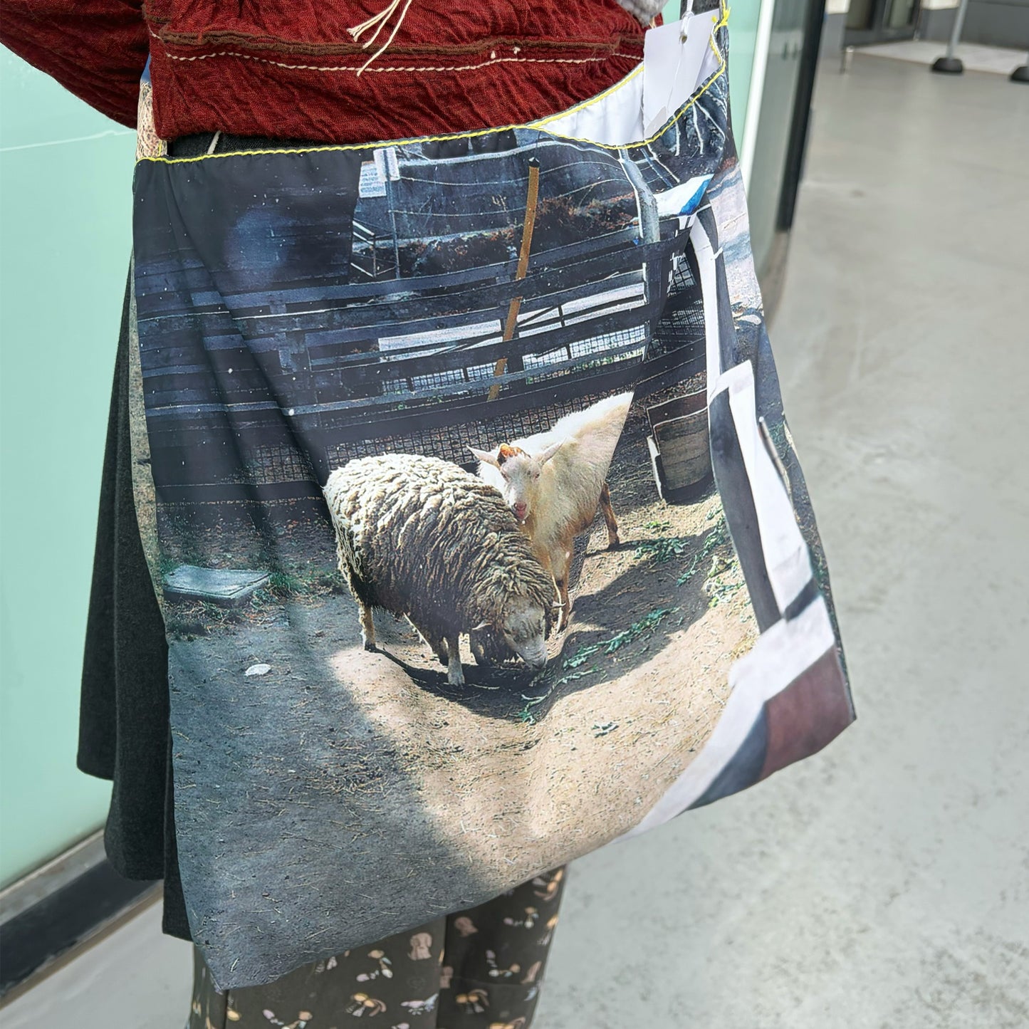 taffeta print shoulder bag / sheep x cow / タフタプリントショルダーバッグ