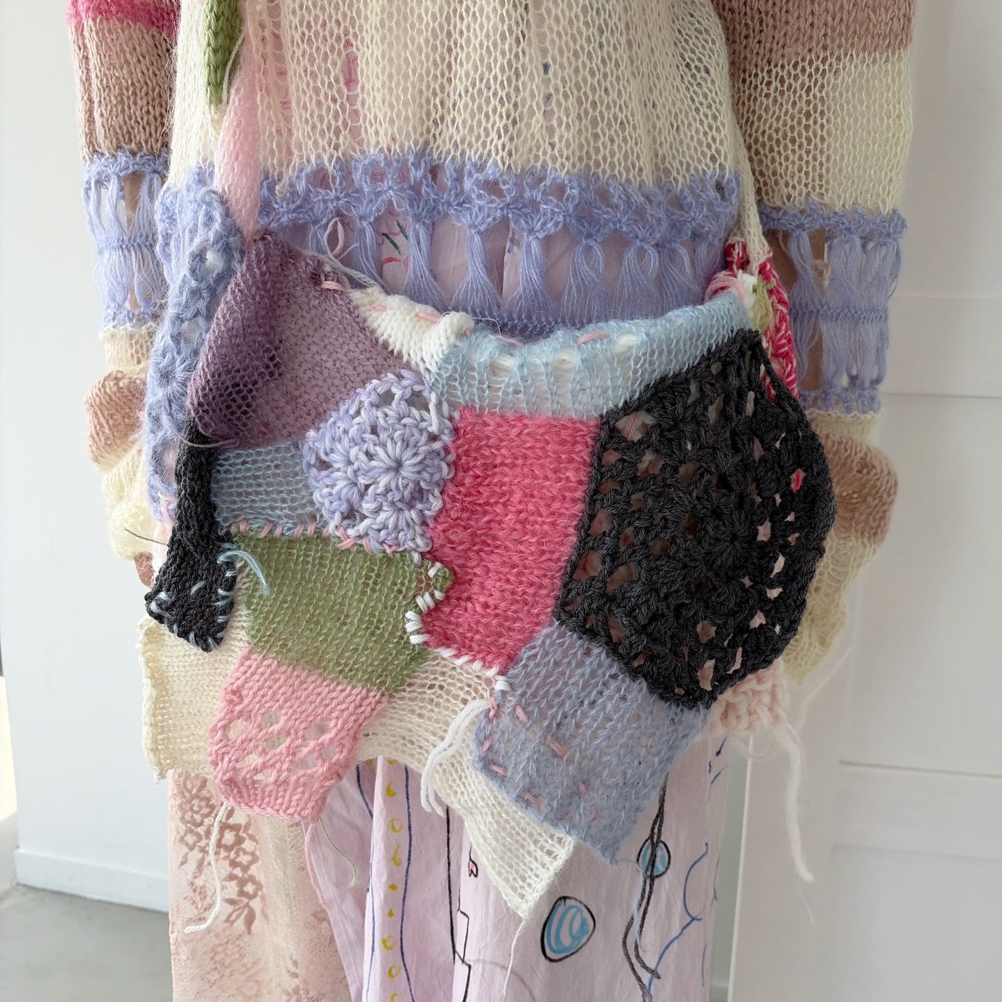Patchwork knit bag / Mix / パッチワークニットバッグ