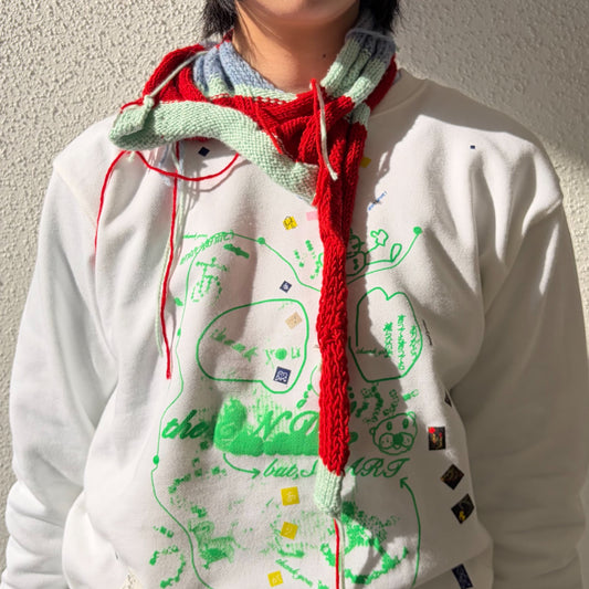 sometimes sadness / Blue,light blue,red / ミニマフラー