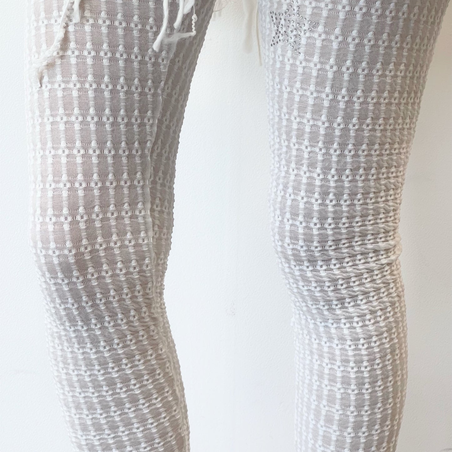 Waffle leggings / White / ワッフルレギンス