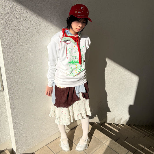 sometimes sadness / Blue,light blue,red / ミニマフラー