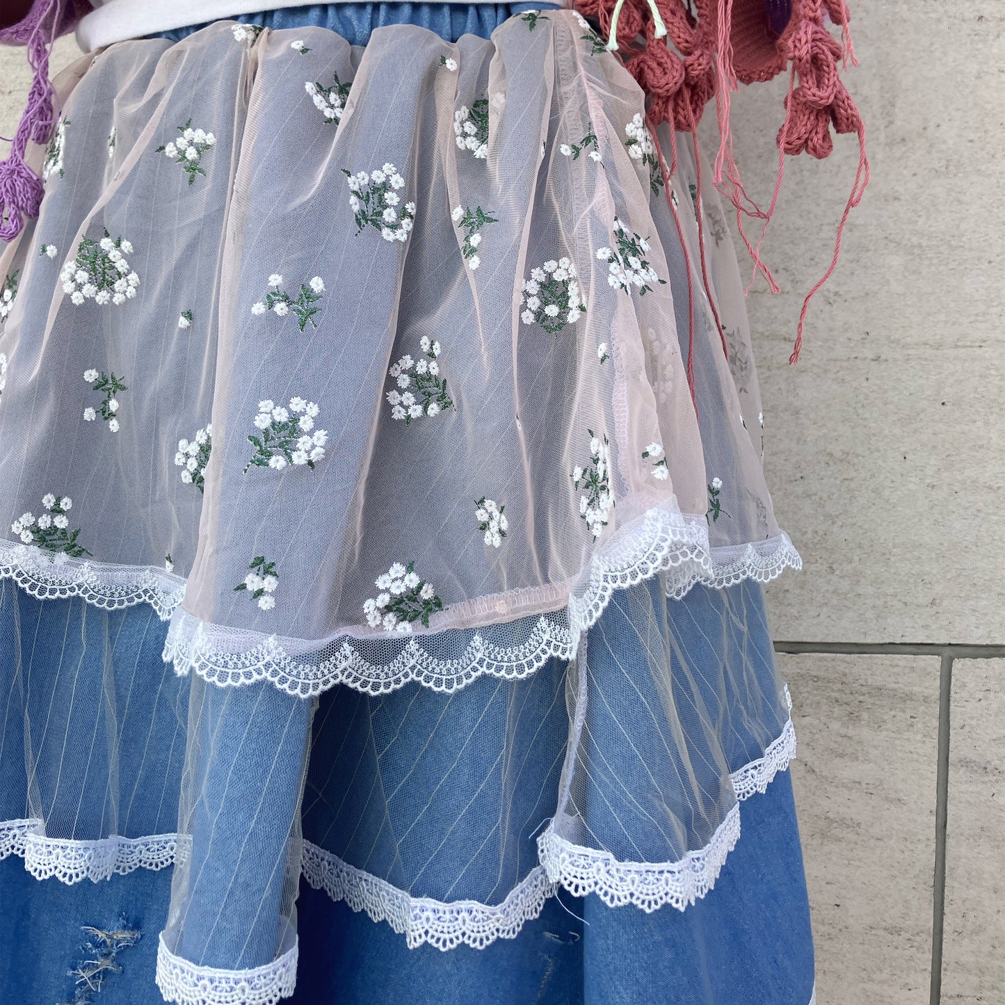 layered skirt / Denim / レイヤードスカート