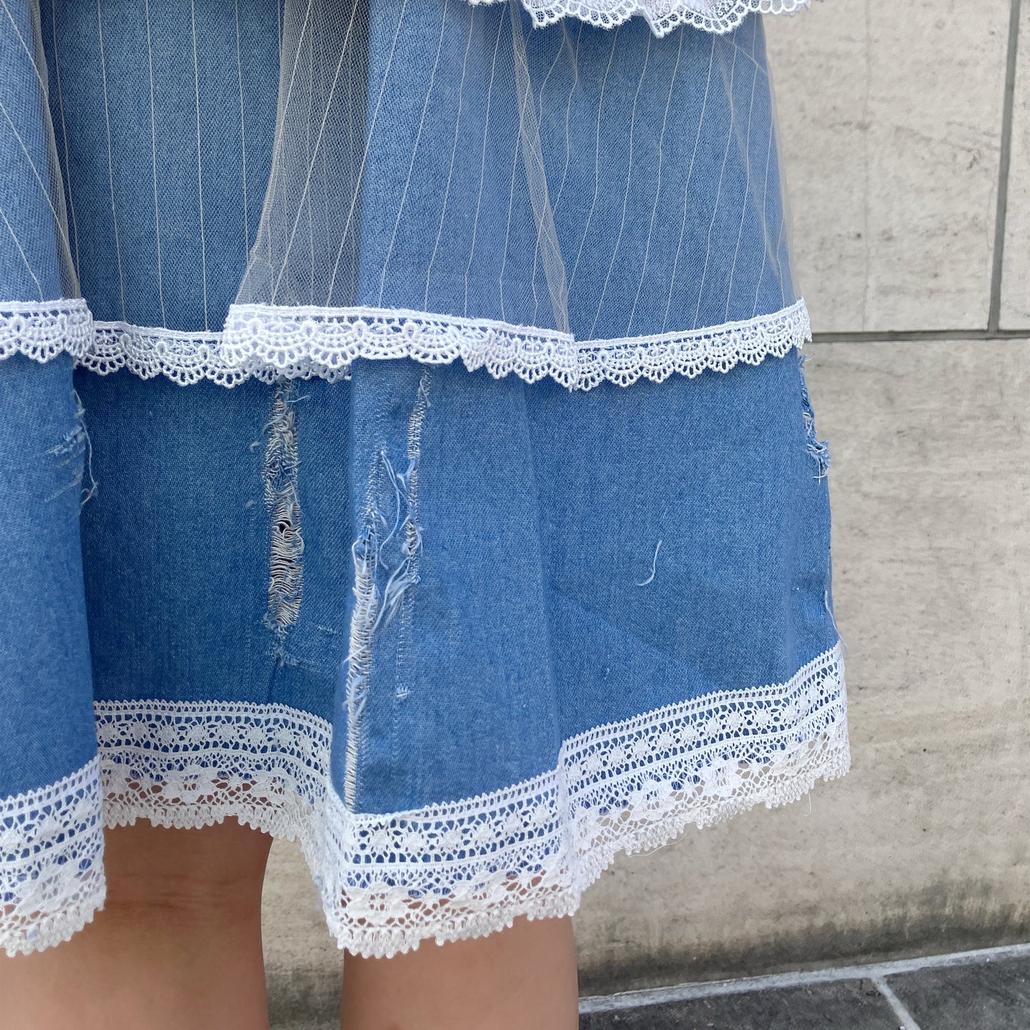layered skirt / Denim / レイヤードスカート
