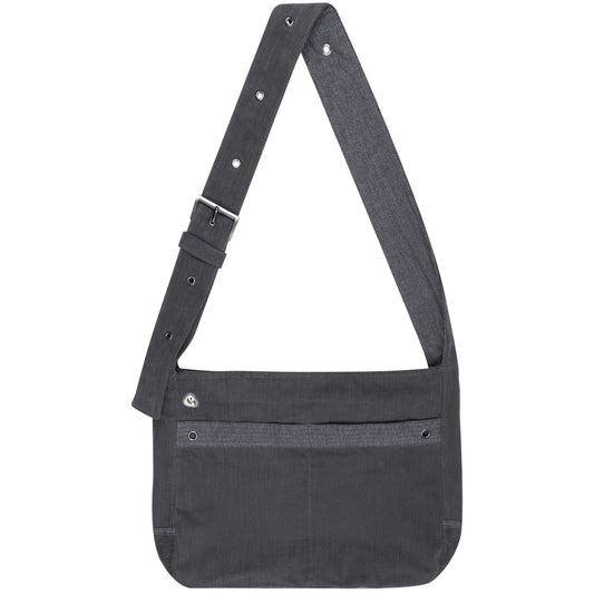 STRIPE POINT CROSS BAG / CHARCOAL / ストライプポイントクロスバッグ