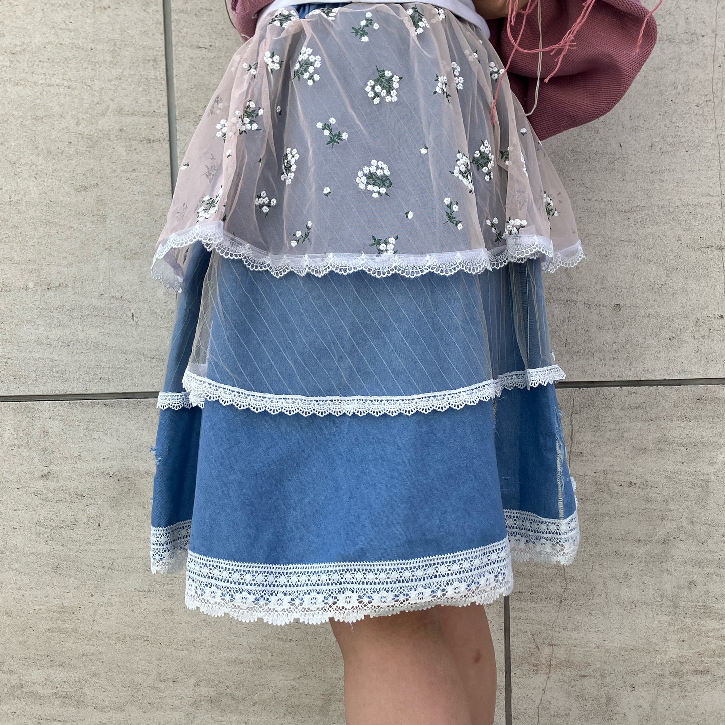 layered skirt / Denim / レイヤードスカート