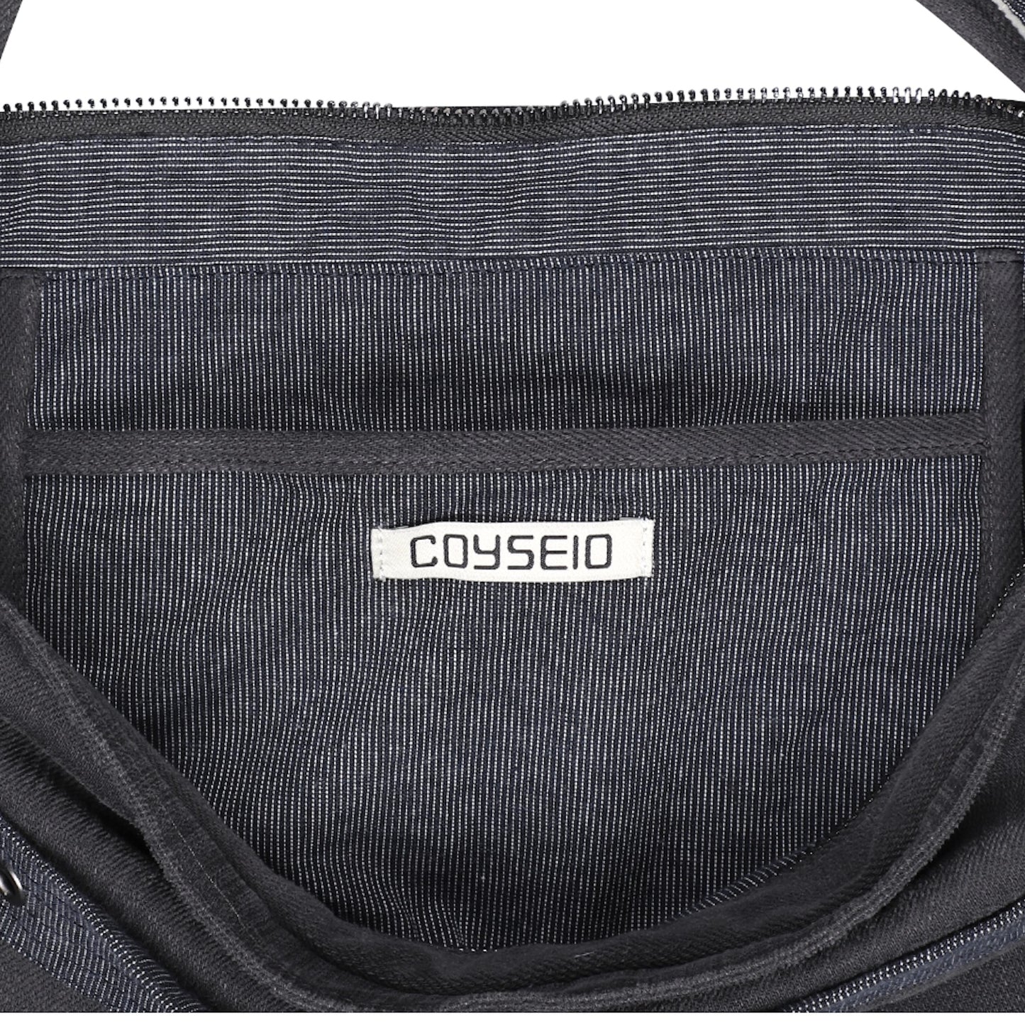 STRIPE POINT CROSS BAG / CHARCOAL / ストライプポイントクロスバッグ