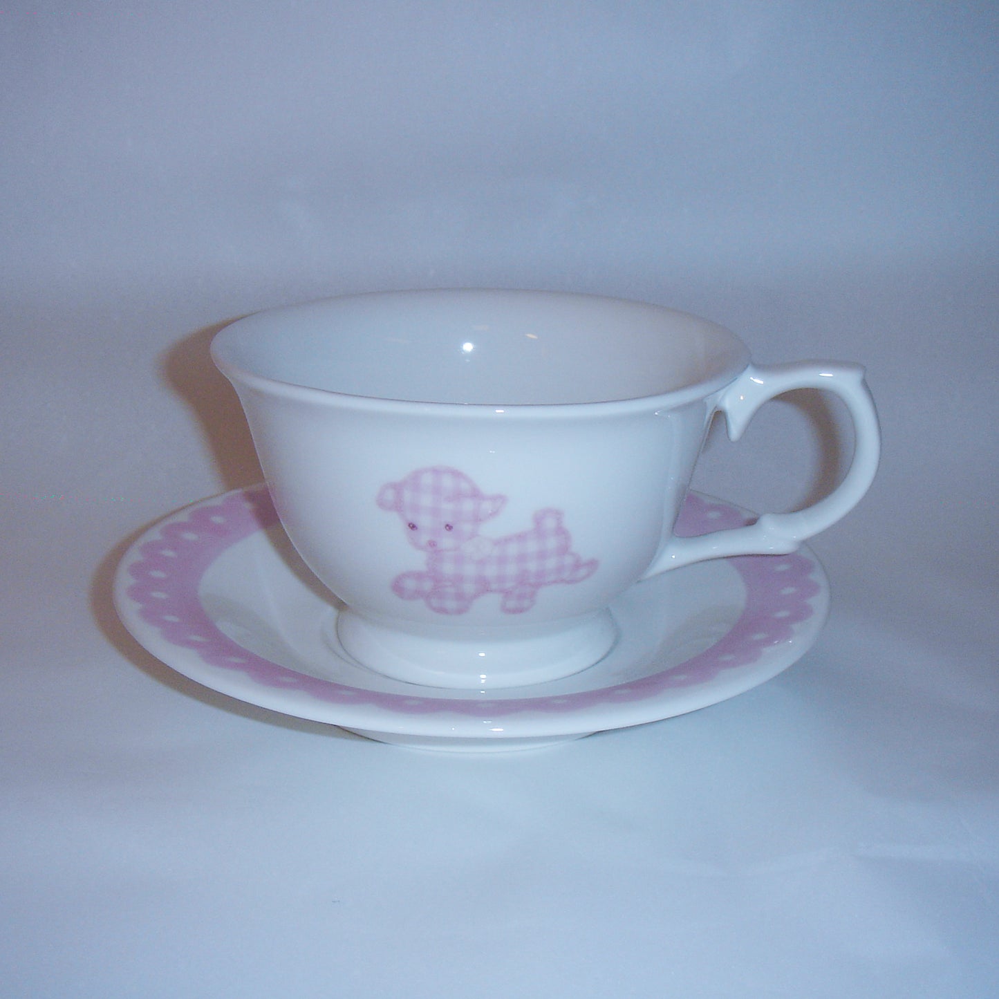 Pink patch sheep cup and saucer / ひつじのカップ＆ソーサー