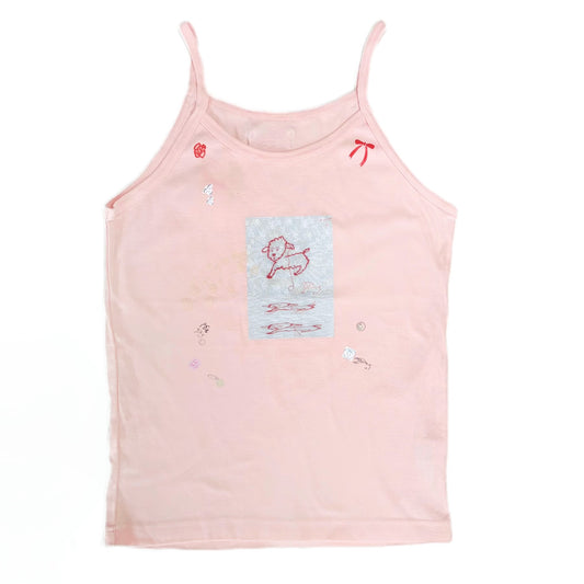 【SHEEP SOUVENIR】sheep is always here camisole / pink / プリントキャミソール