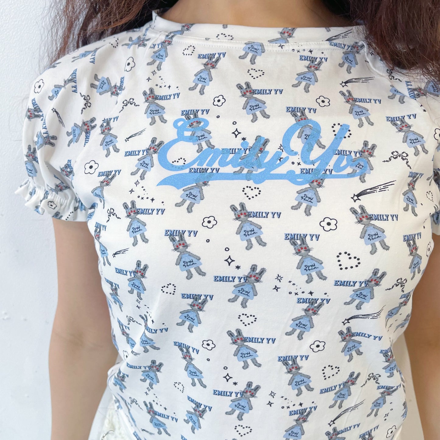 Little bunnies Tee / Blue / リトルバニーTシャツ