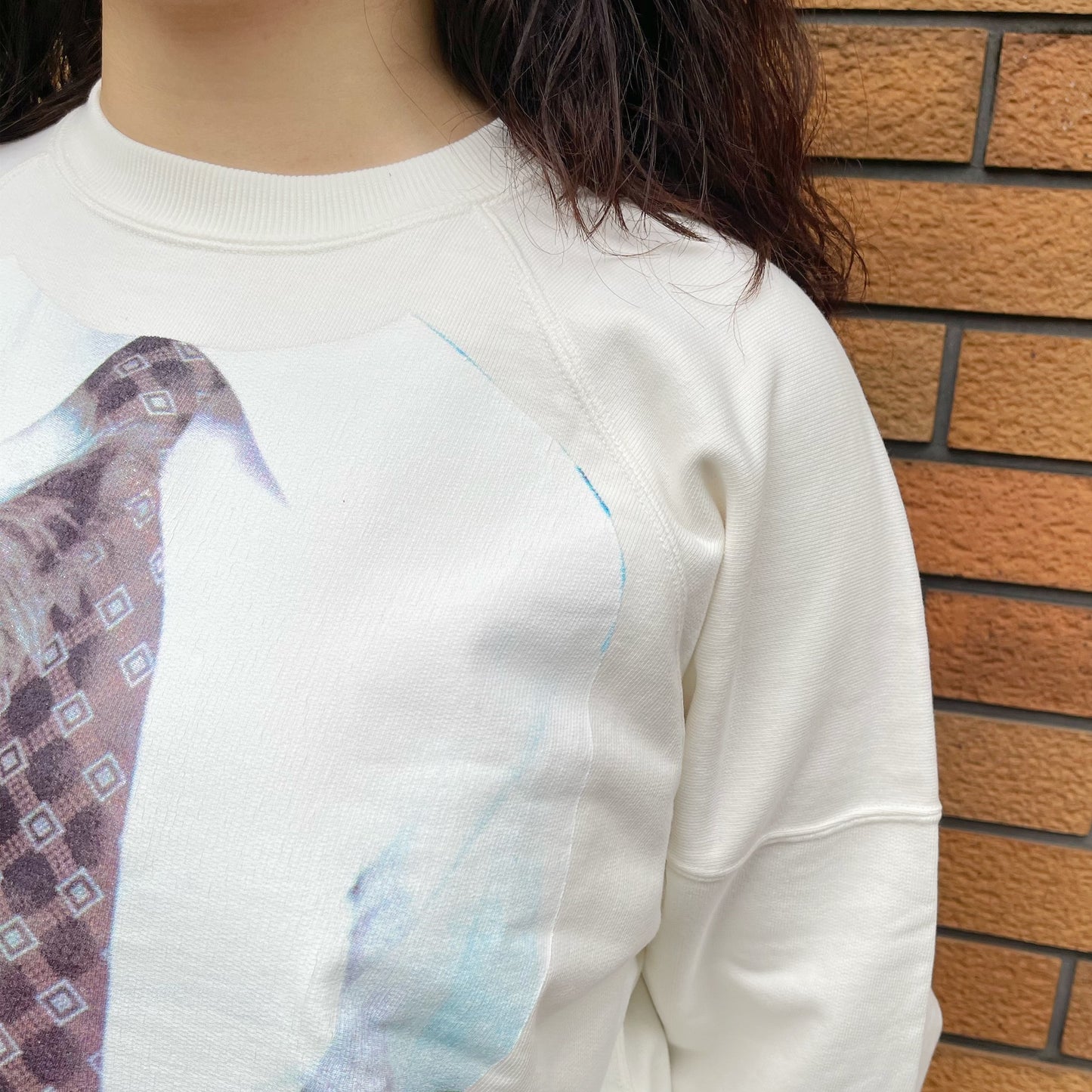 Uncle&Dog crack trainer / OFF WHITE / プリントトレーナー