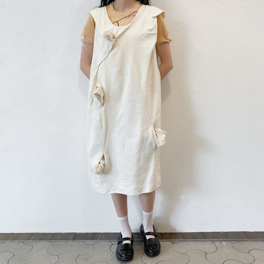 pocket dress / white / ポケットドレス