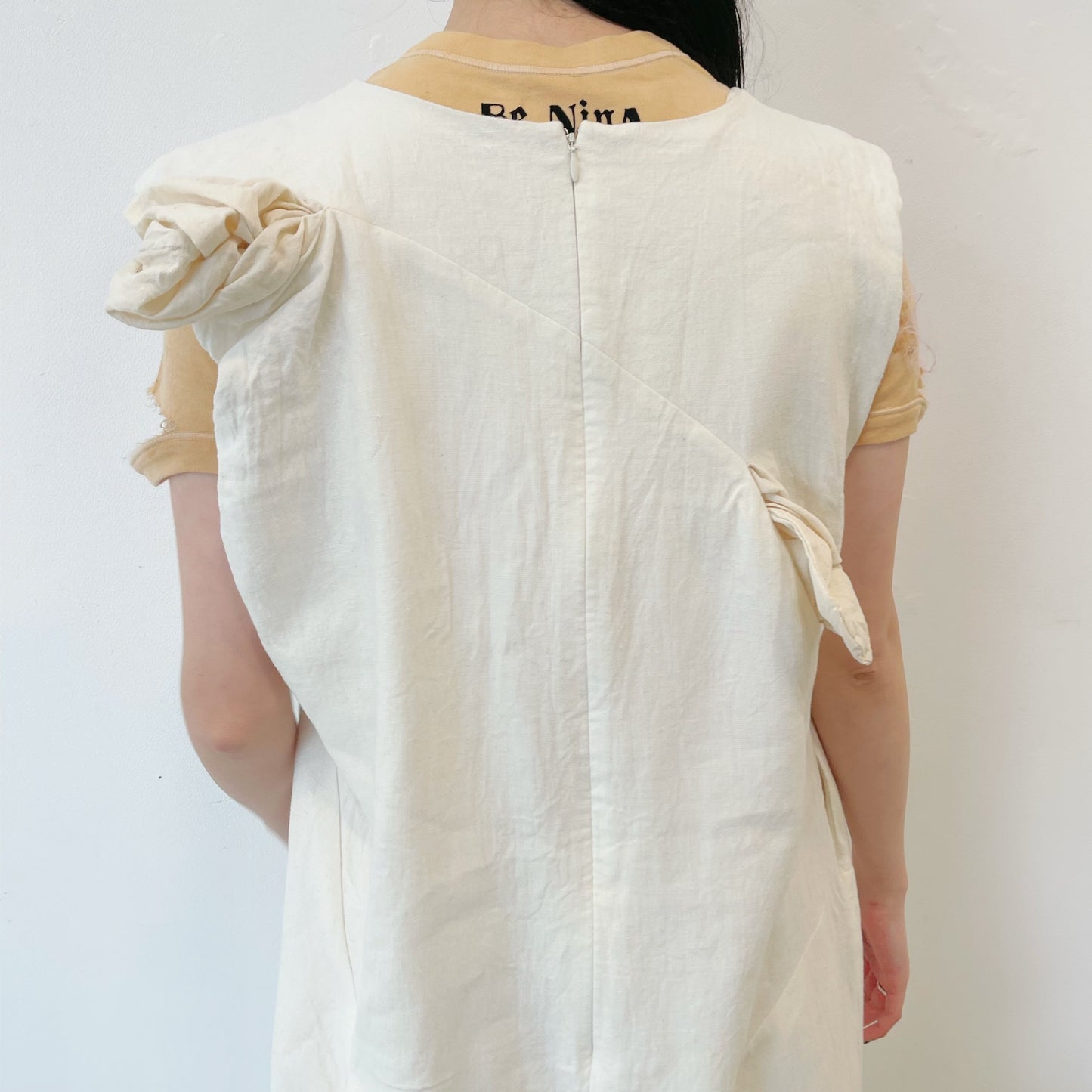 pocket dress / white / ポケットドレス