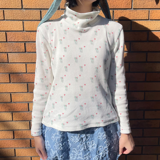 Thermal high neck / White / サーマルハイネックトップ