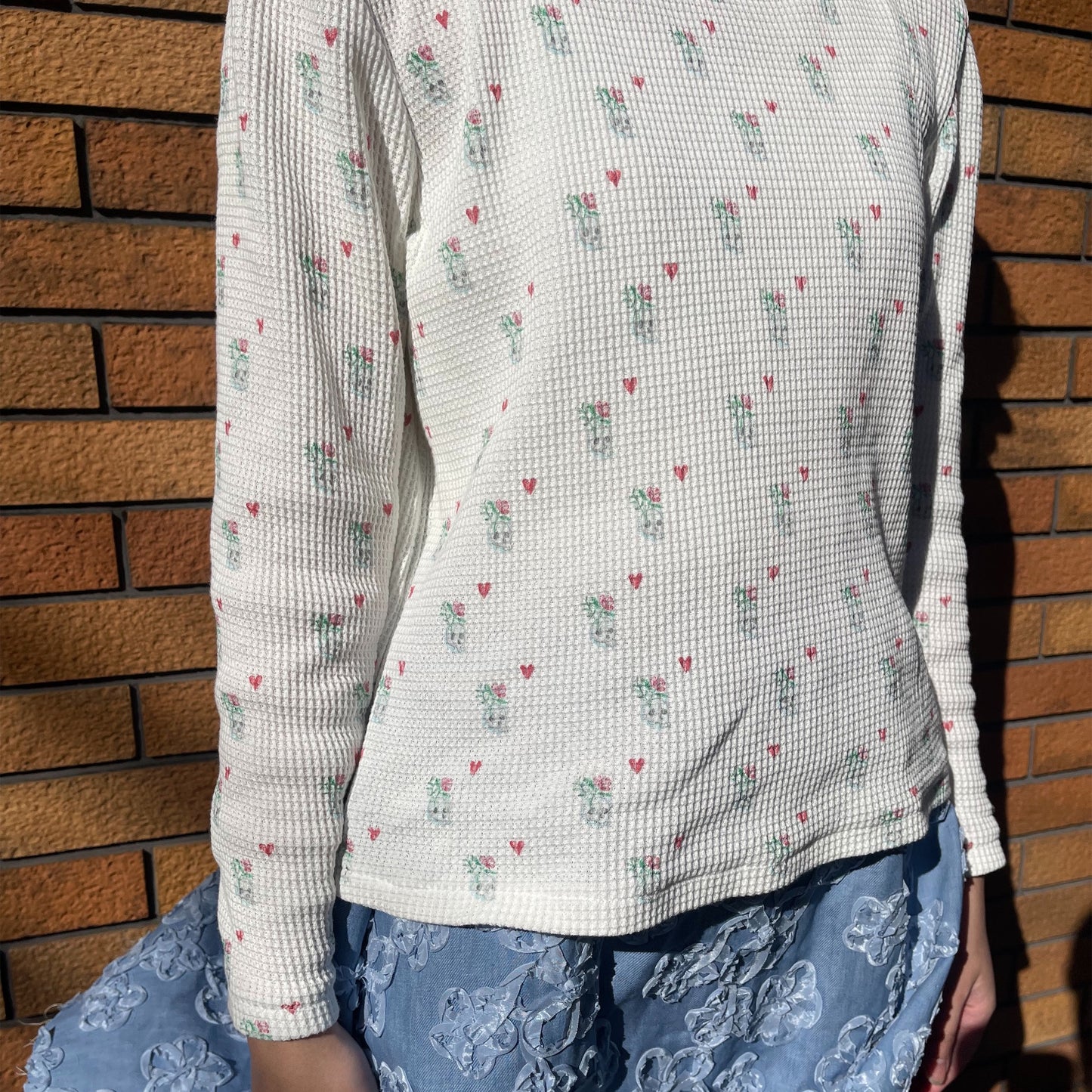 Thermal high neck / White / サーマルハイネックトップ