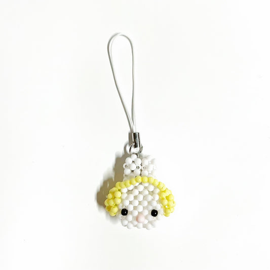 Earmuffs Rabbit Phone String / イヤーマフラーうさぎのビーズストラップ