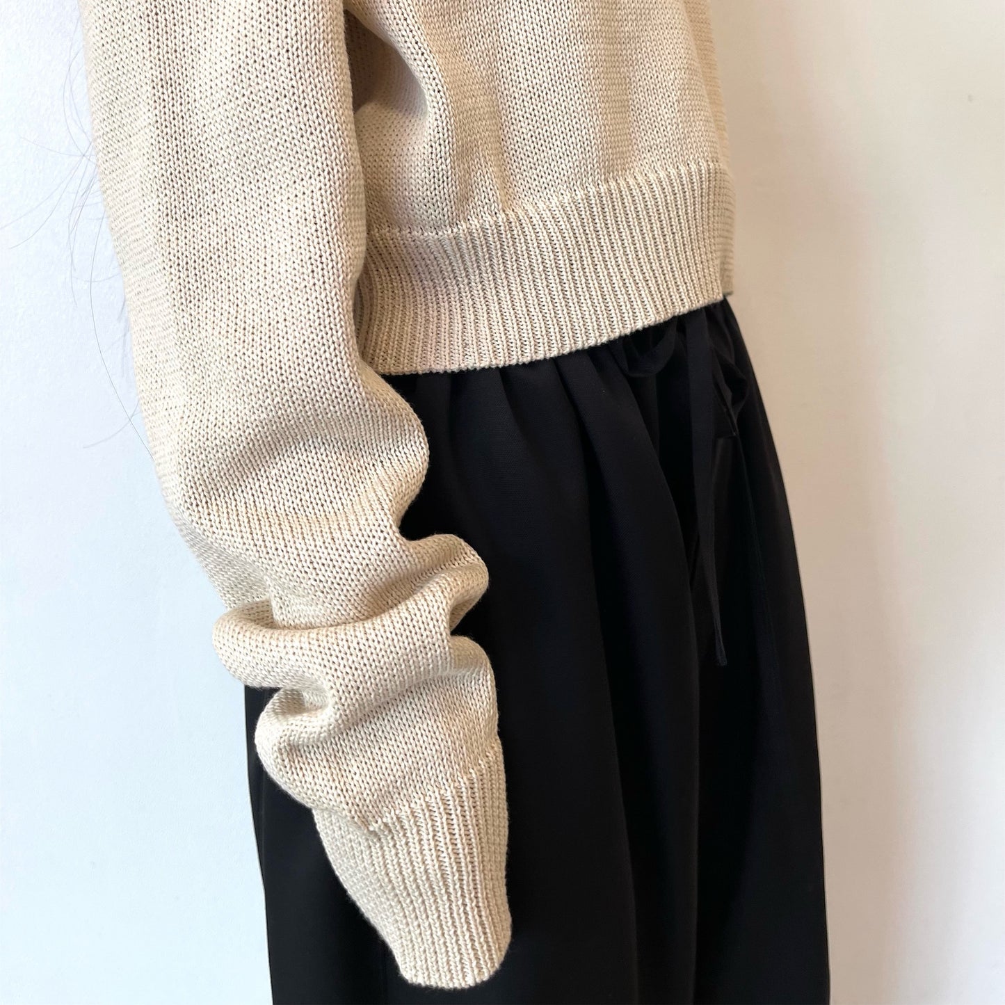 Sherpa airy knit sweater / ECRU / クリームニットセーター