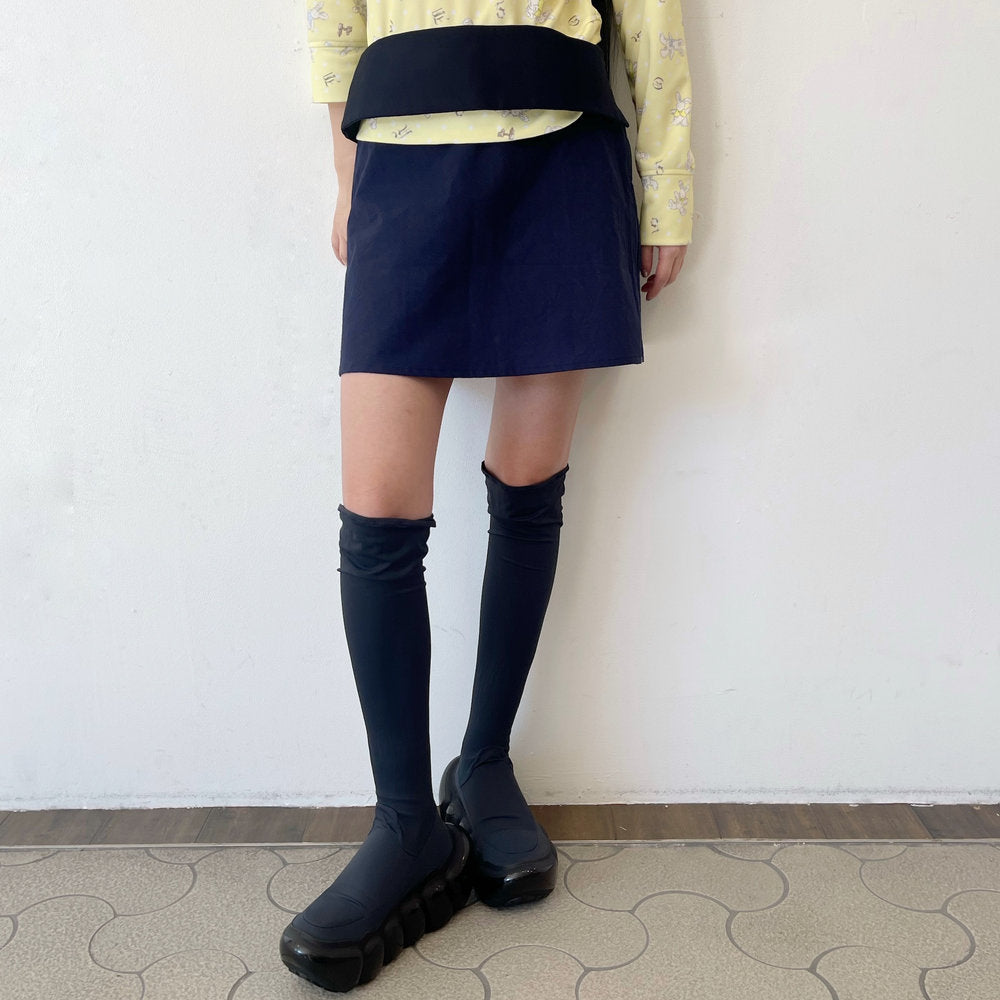layer skirt / navy / レイヤーミニスカート