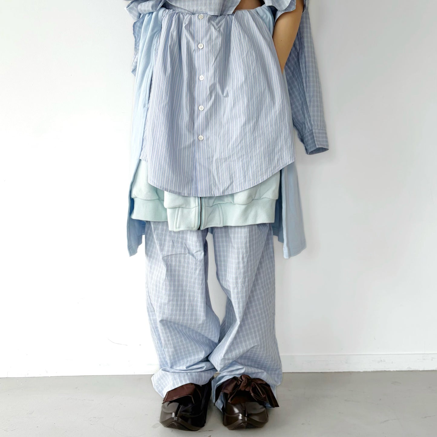 LAYERED PANTS / LIGHT BLUE / レイヤードパンツ