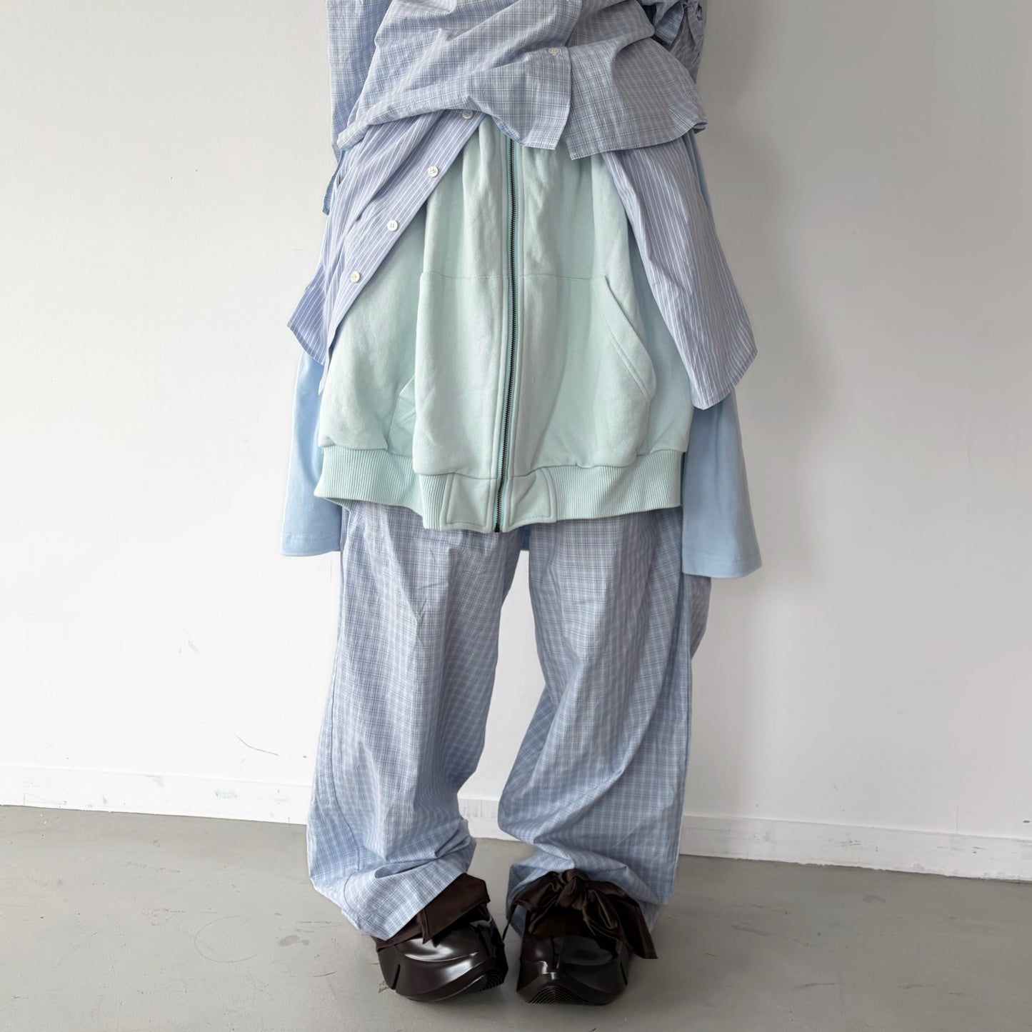LAYERED PANTS / LIGHT BLUE / レイヤードパンツ
