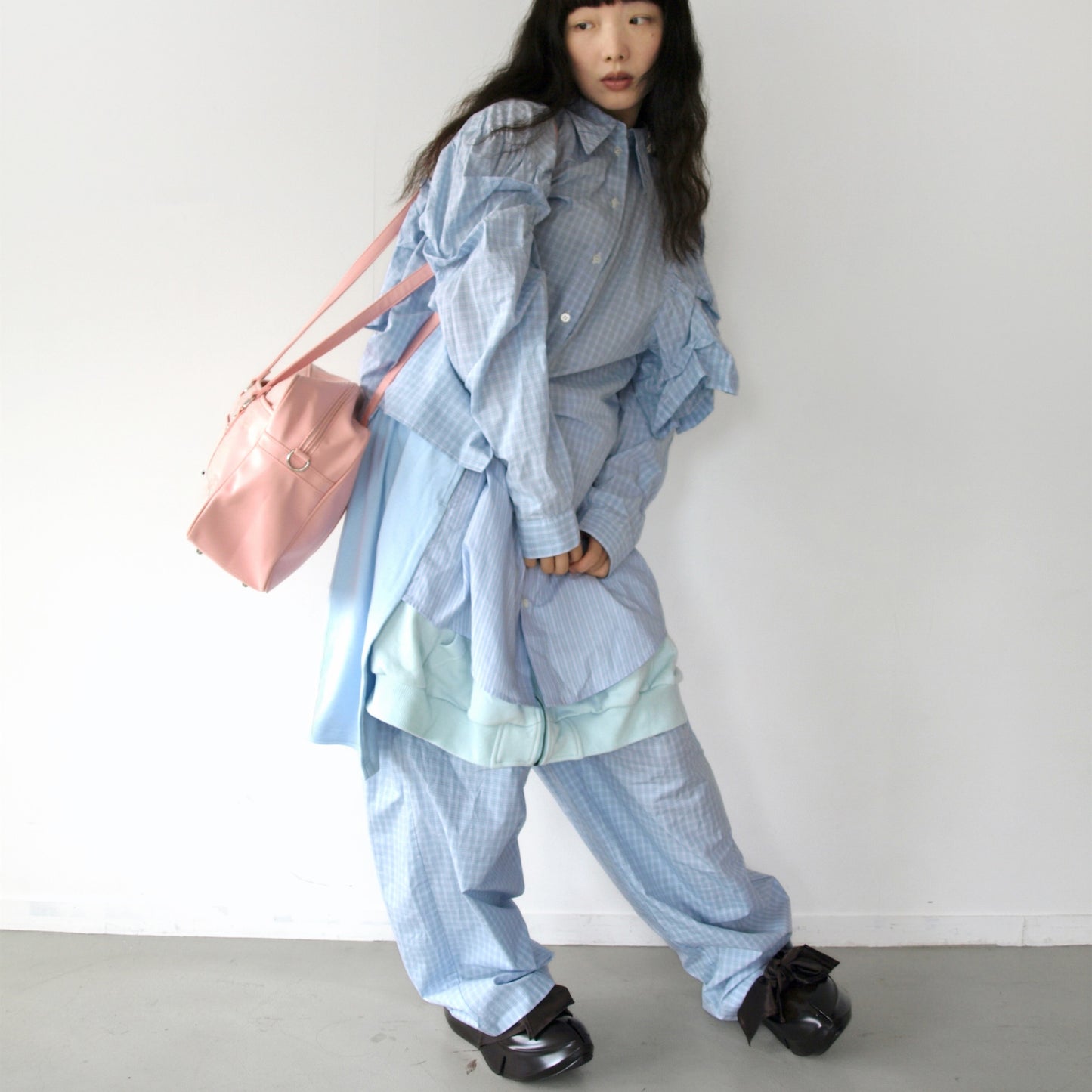 LAYERED PANTS / LIGHT BLUE / レイヤードパンツ