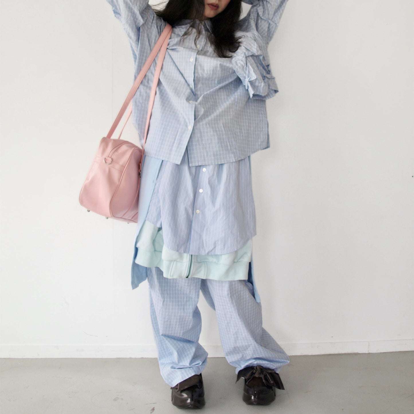 LAYERED PANTS / LIGHT BLUE / レイヤードパンツ