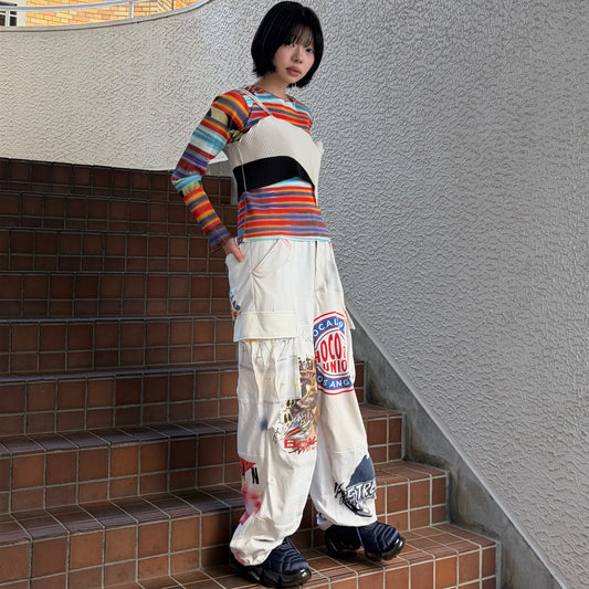 3LOOPS CAMI / LIGHT BEIGE / プリーツキャミソール