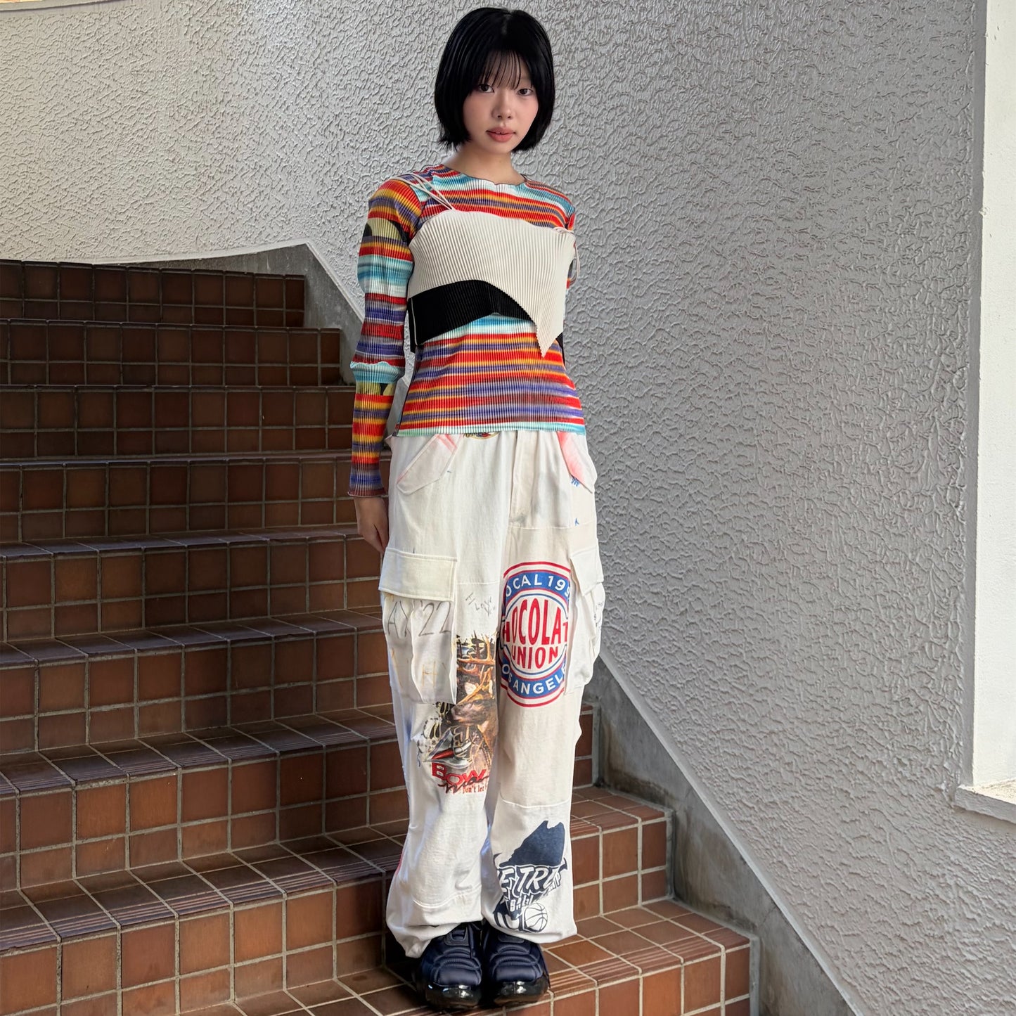 3LOOPS CAMI / LIGHT BEIGE / プリーツキャミソール