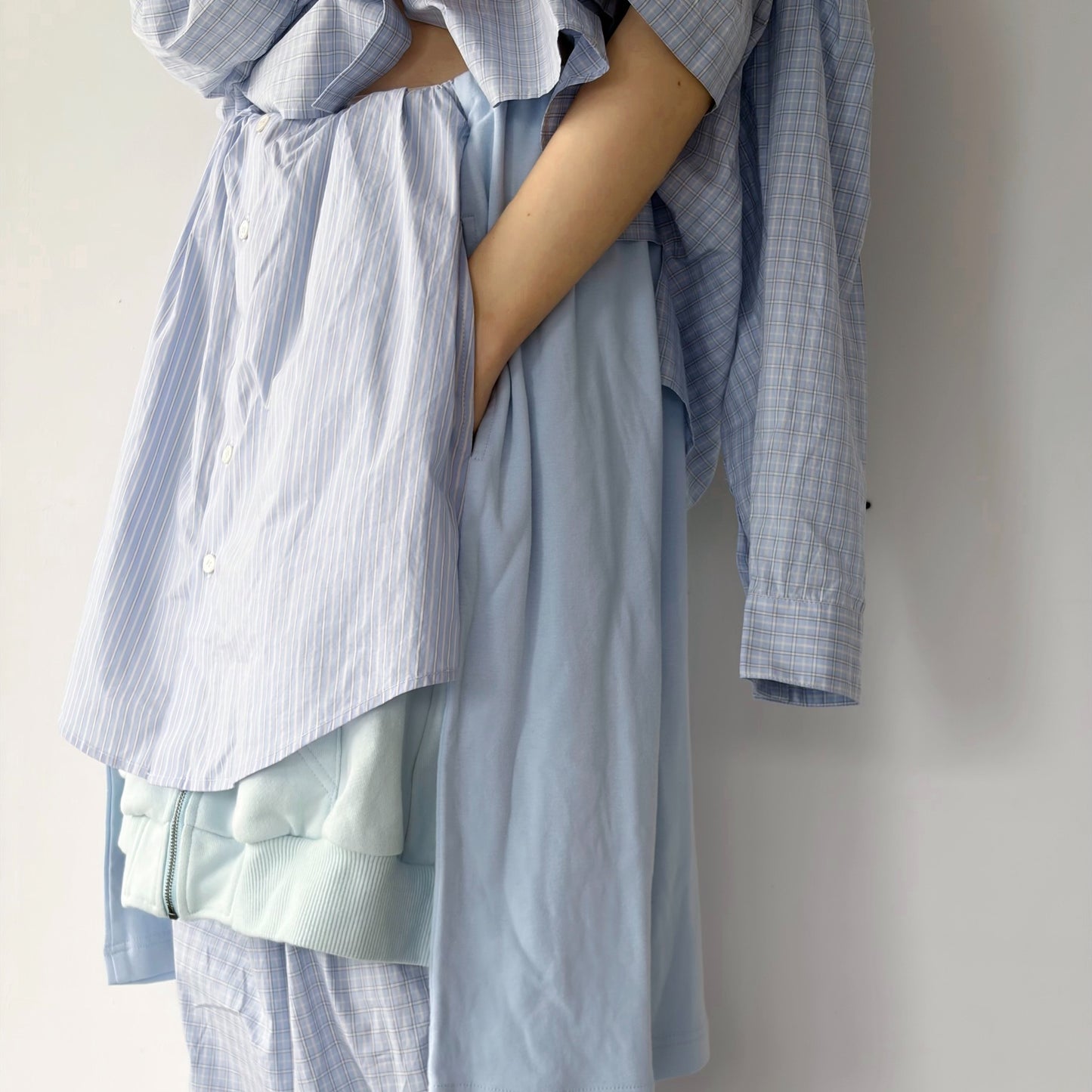 LAYERED PANTS / LIGHT BLUE / レイヤードパンツ