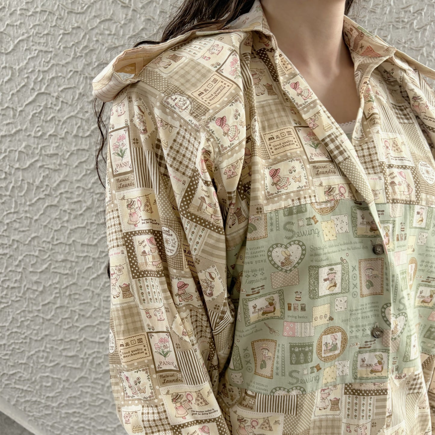 CARTOON MILITARY / BEIGE / ミリタリーシャツ