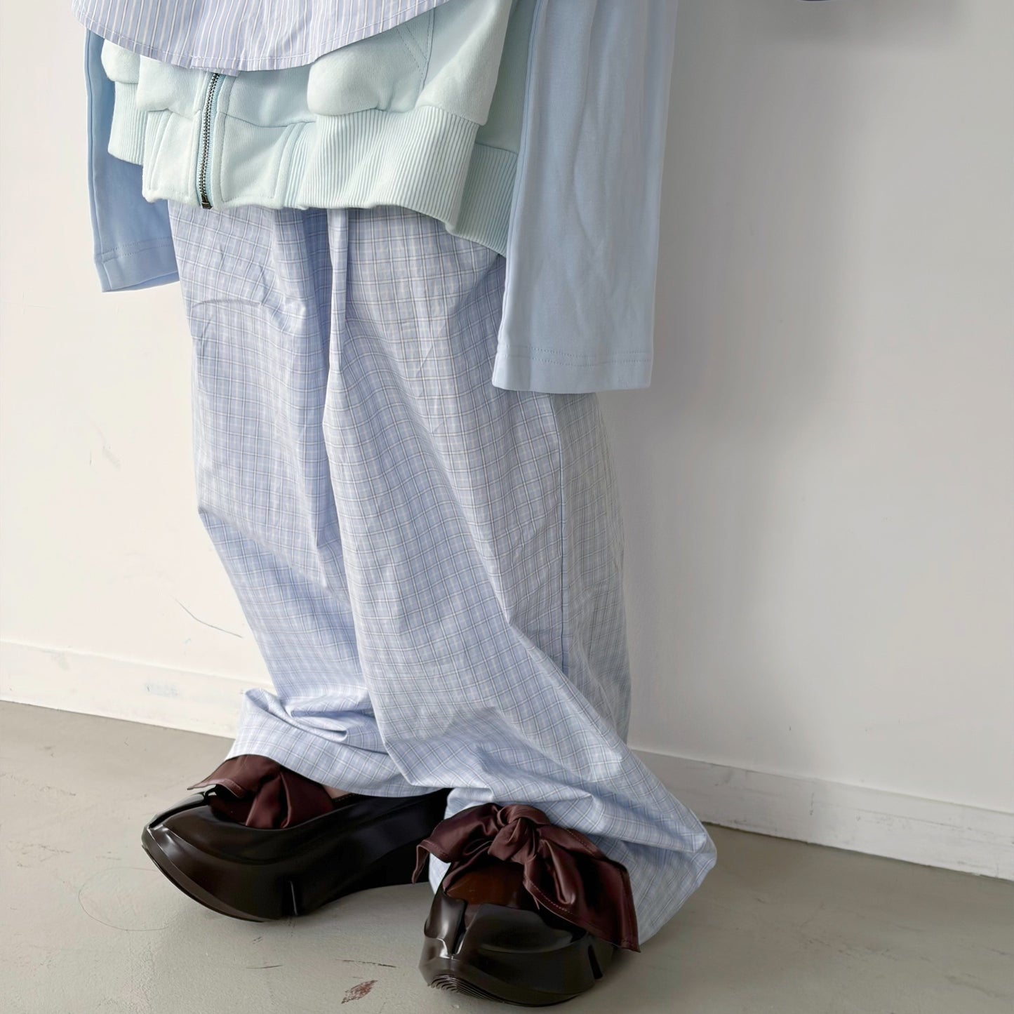 LAYERED PANTS / LIGHT BLUE / レイヤードパンツ