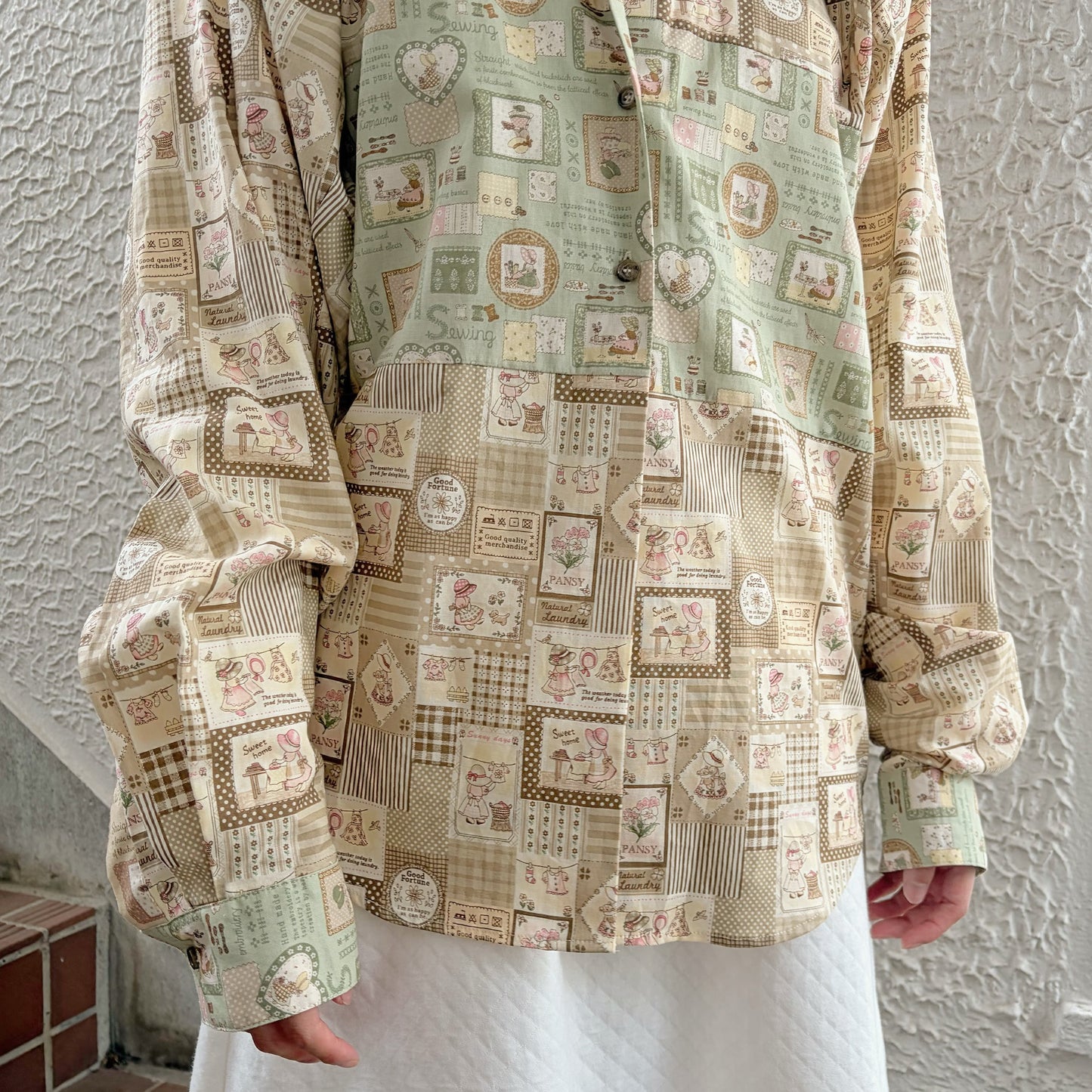 CARTOON MILITARY / BEIGE / ミリタリーシャツ