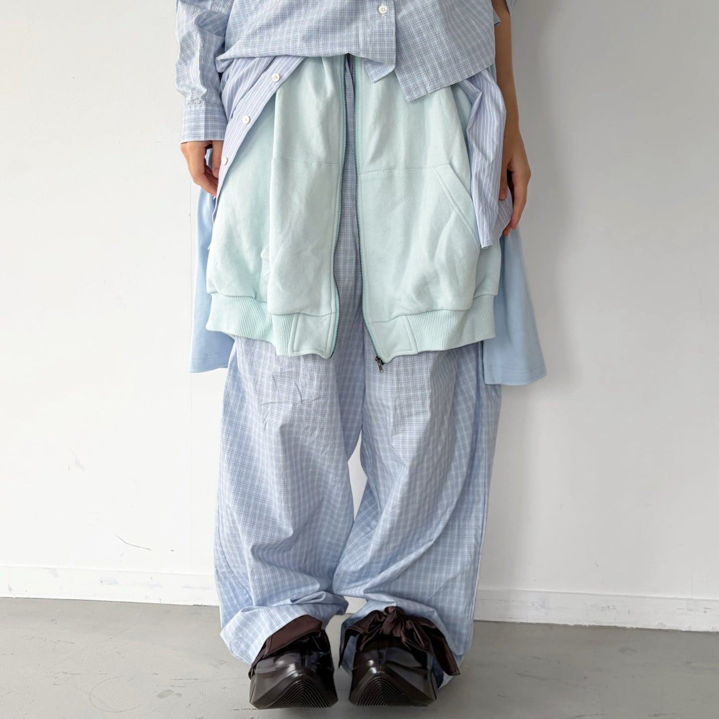 LAYERED PANTS / LIGHT BLUE / レイヤードパンツ