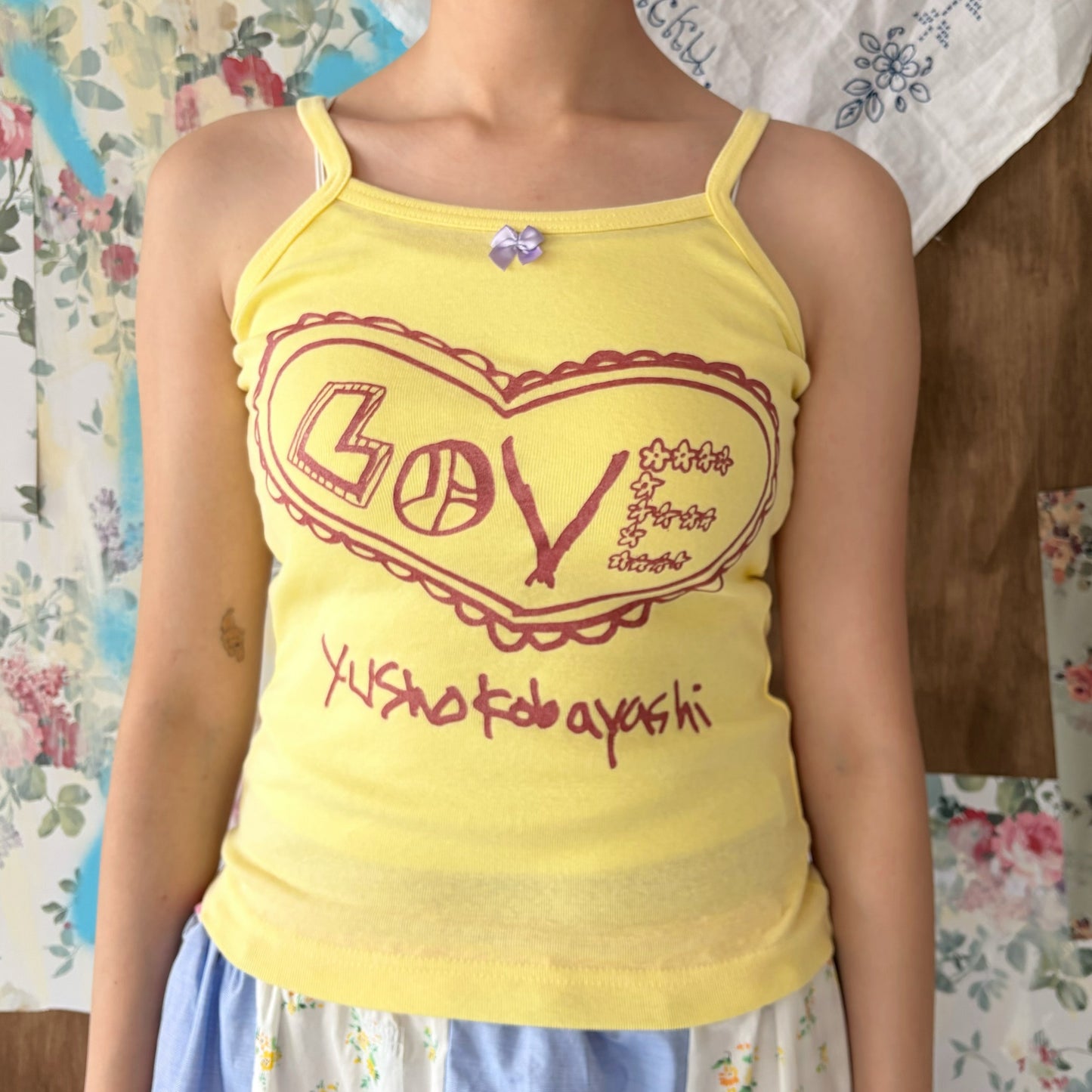 Camisole / yellow / プリントキャミソール