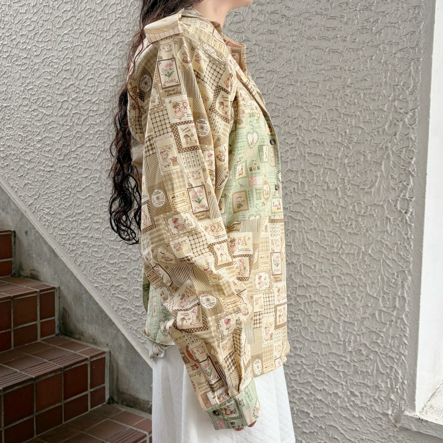 CARTOON MILITARY / BEIGE / ミリタリーシャツ