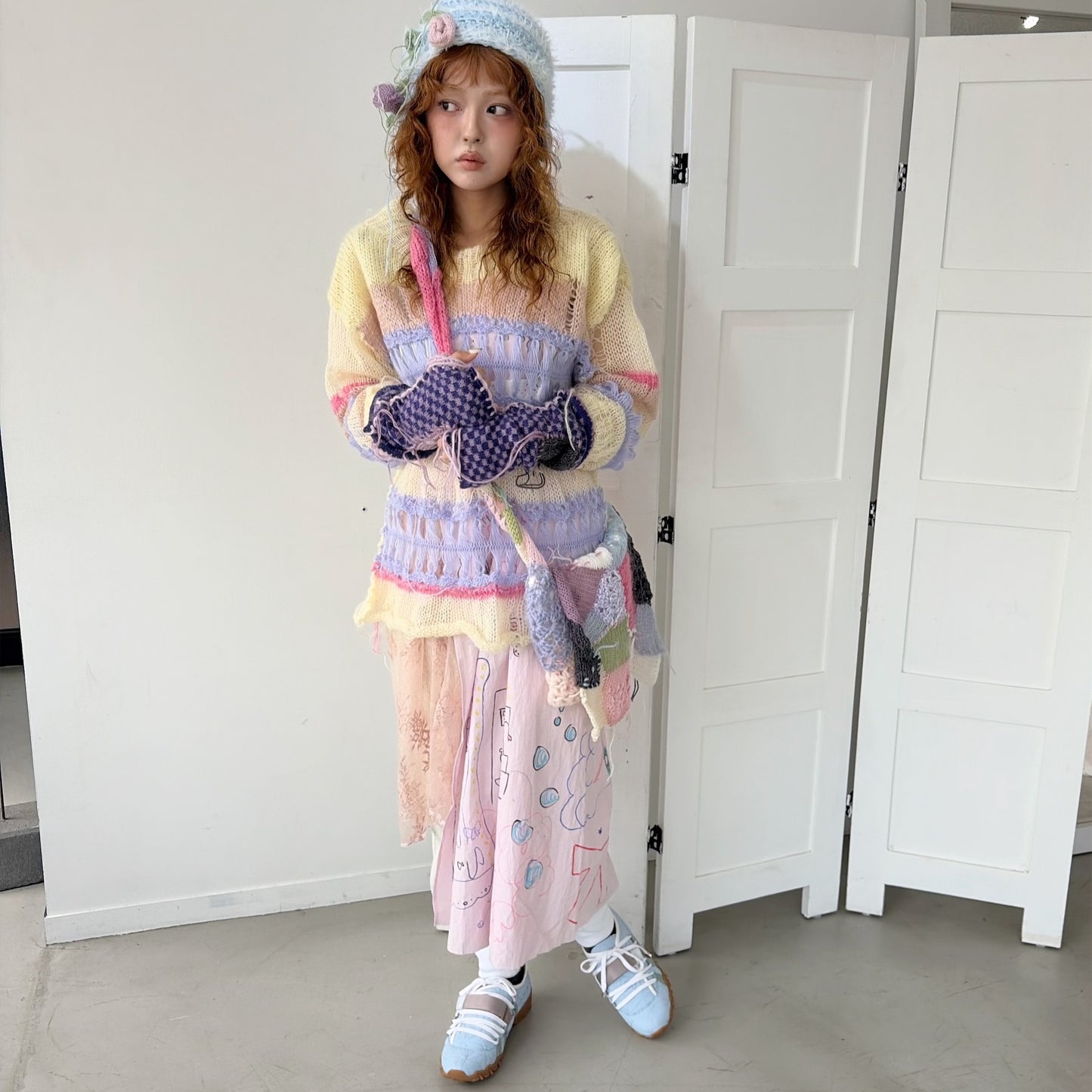 Dream / Blue quilt / yushokobayashiスニーカー