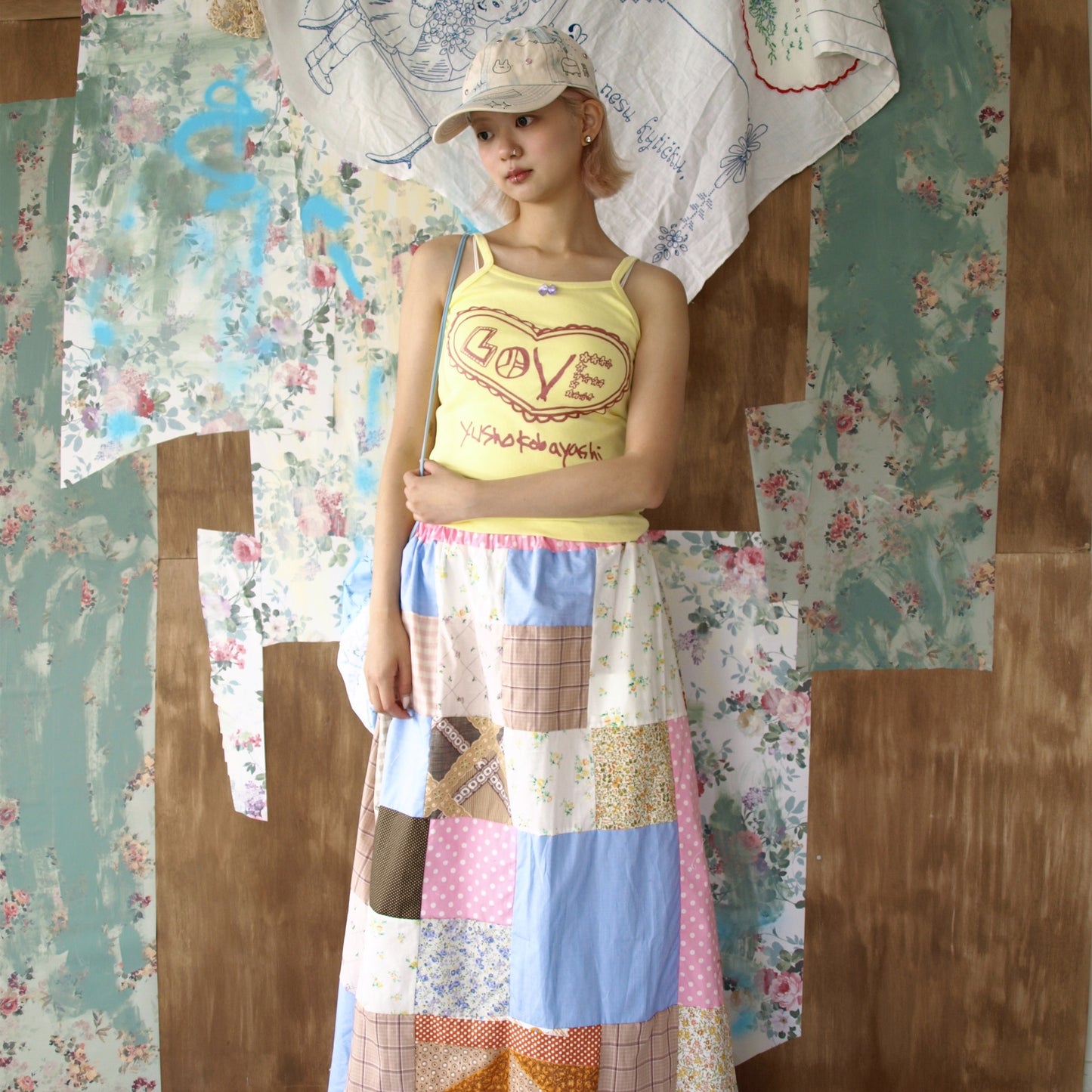 Camisole / yellow / プリントキャミソール