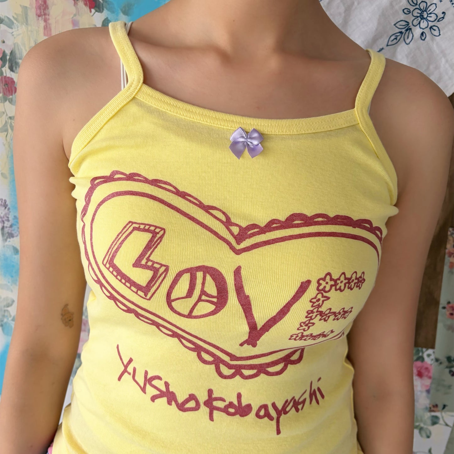 Camisole / yellow / プリントキャミソール