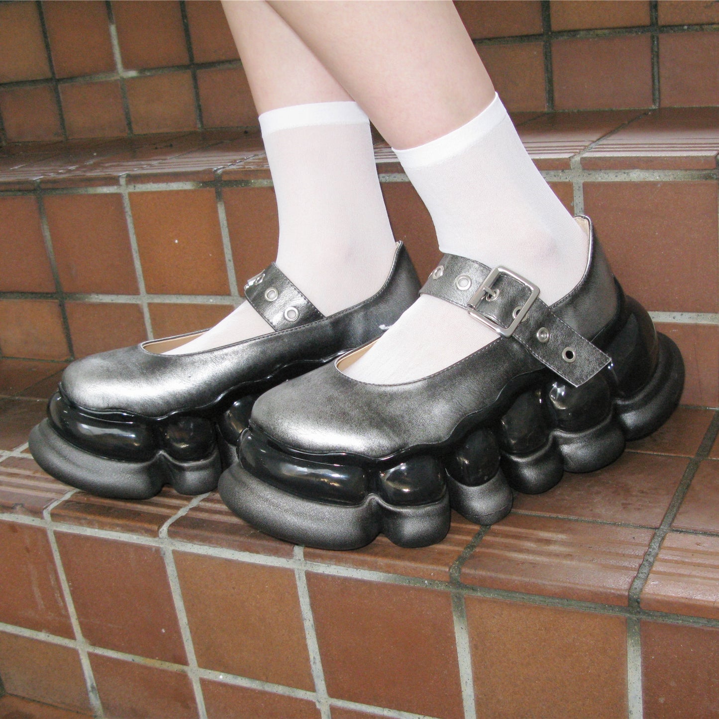 JEWELRY ARK BLUSHED MARY JANE / SILVER / MIKIOSAKABEメリージェーン