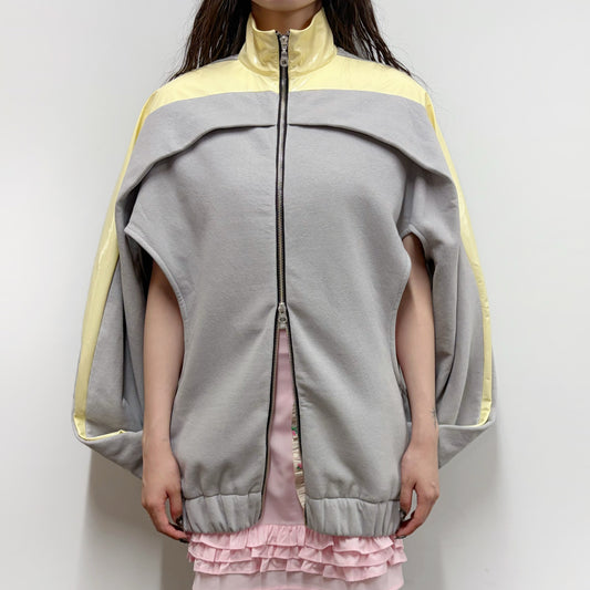 TWISTED TRACK JACKET / CREAM x GREY / ツイストトラックジャケット