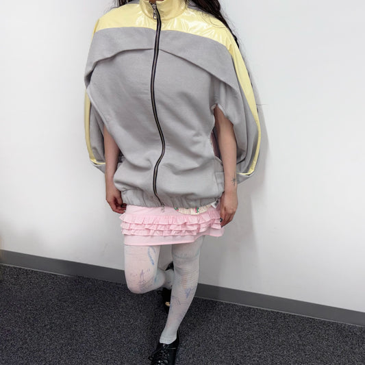 TWISTED TRACK JACKET / CREAM x GREY / ツイストトラックジャケット